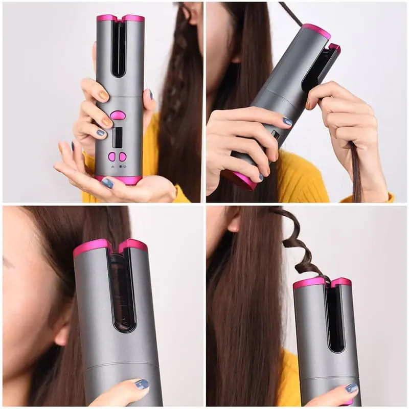 Modelador de Cachos Automático Sem Fio Portátil Carregamento USB Curl  Beauty - Nacional