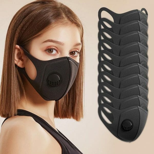 Máscara 3d Impermeável com Válvula Respiratória com Carvão Ativado 10 Unidades